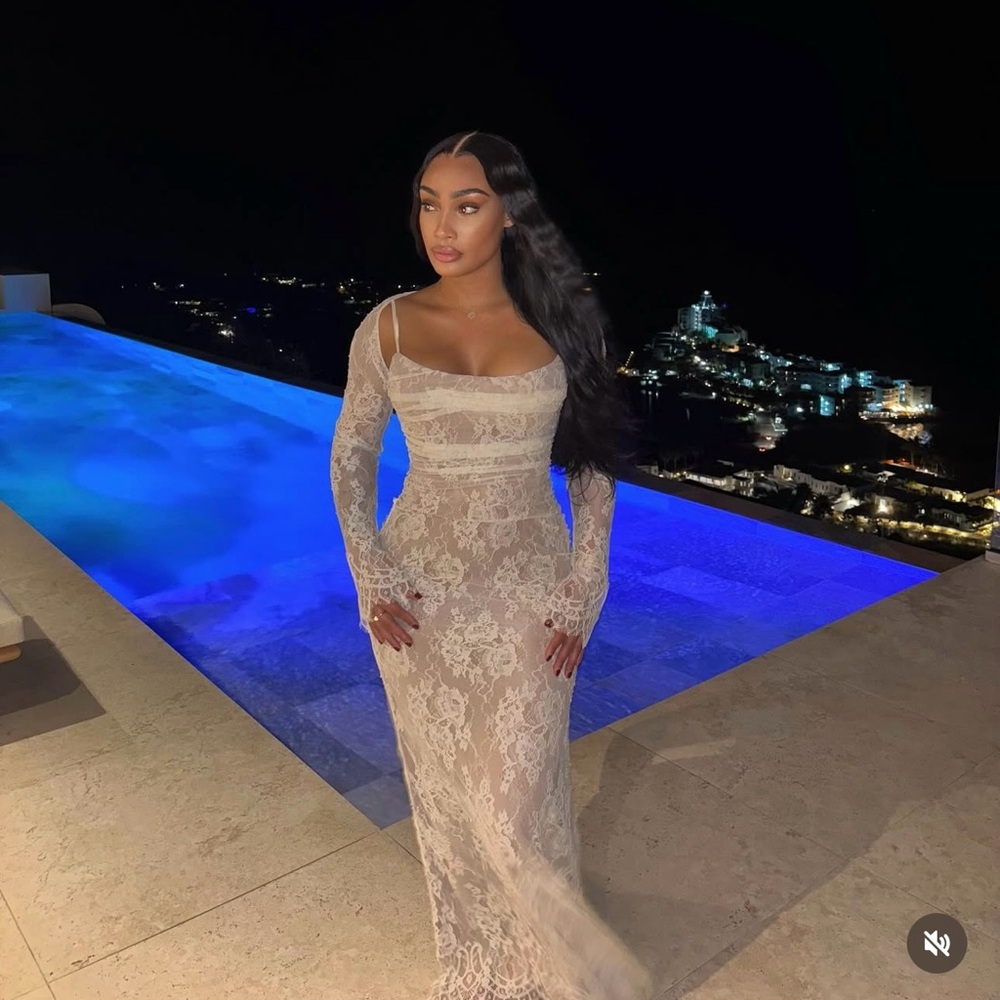 HOUSEOFCB: Artemis Lace Long Sleeve Dress